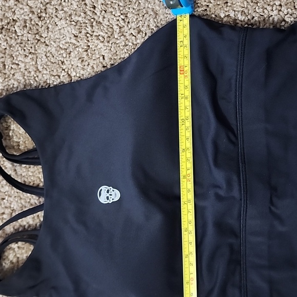 REVIVE HIGH NECK BLACK Sports Bra By GYMREAPERS - Picture 8 of 9